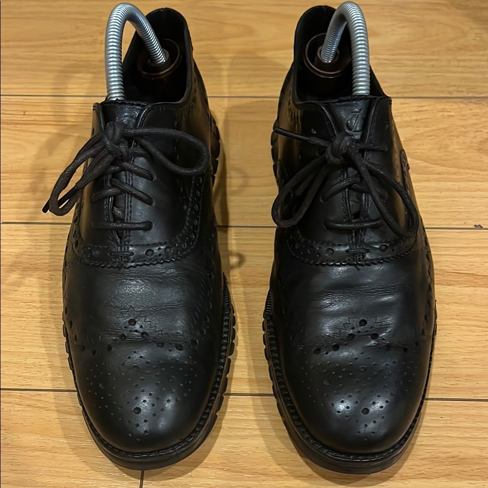 Cole Haan Black Brogue Oxfords